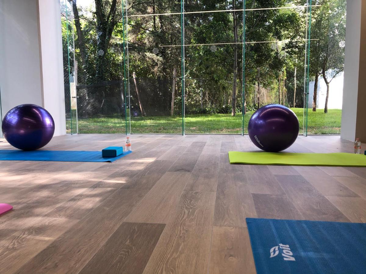 Готель Galeria Plaza San Jeronimo Мехіко Екстер'єр фото The gym at the hotel